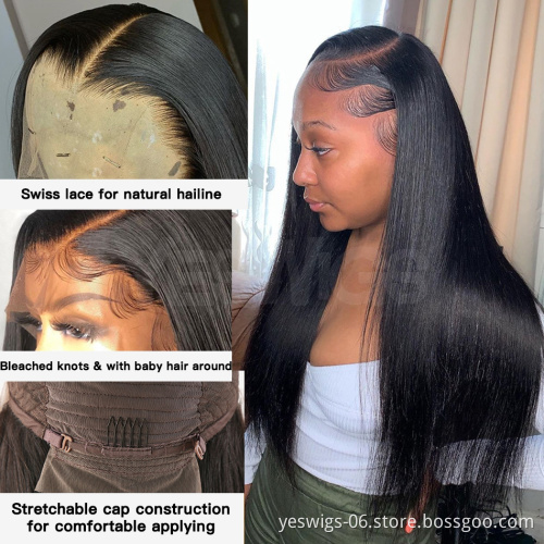 Yeswigs Full Hd Lace Front Human Hair Wig Raw Brazilian Virgin Human Hair Wholesale Transparent Lace Frontal Wig For Black Women